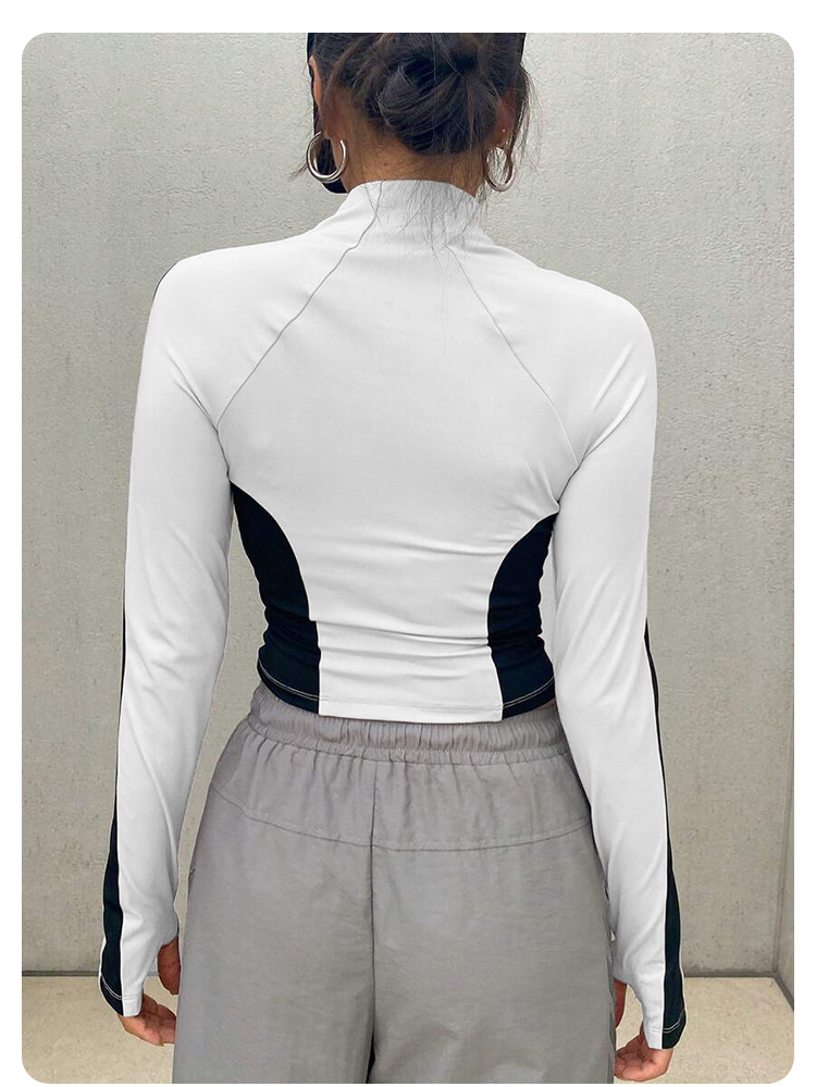 Veste de yoga à col montant, v - Yoga Fitness Top avis et prix