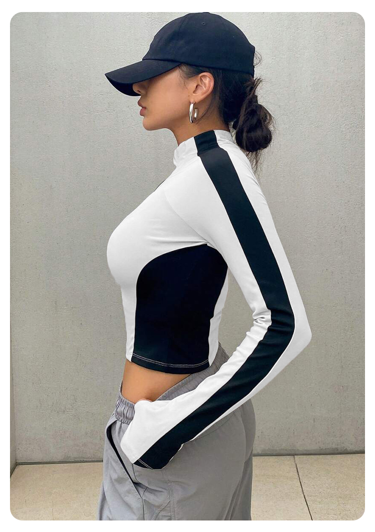 Veste de yoga à col montant, v - Yoga Fitness Top avis et prix