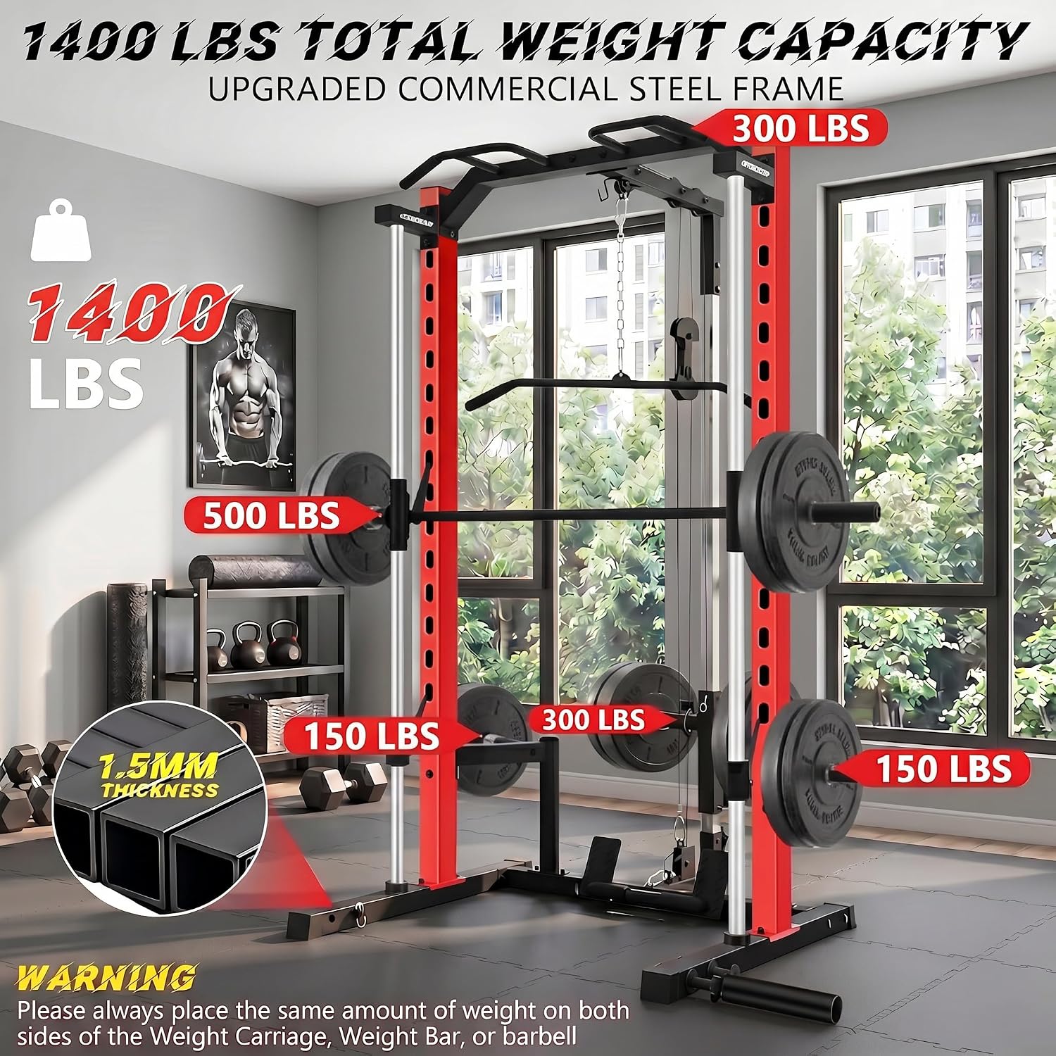 Machine Smith tout-en-un avec  - Lat Pulldown Bar avis et prix