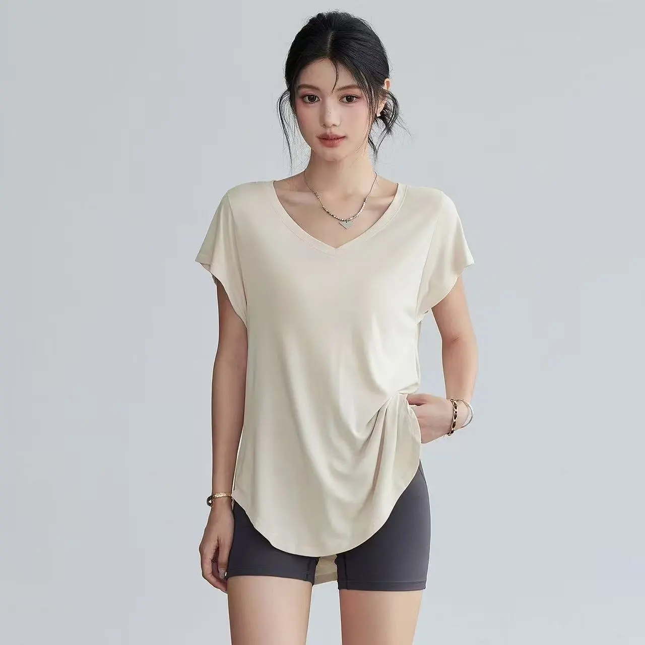 T-shirt de yoga amincissant à  - Yoga Fitness Top avis et prix