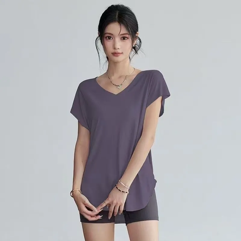 T-shirt de yoga amincissant à  - Yoga Fitness Top avis et prix